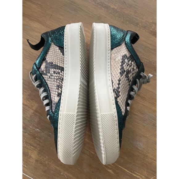 P448 Women's Soho Crackled & Snake-embossed Leather sneakers size 38 - Picture 7 of 14